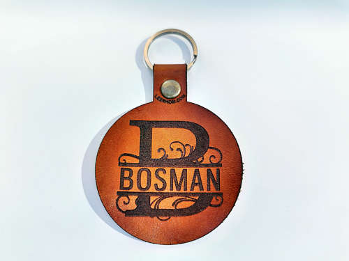 1 Veg tanned Keyring With your name or surname 3 styles to choose from (Personalized)