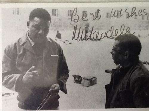 Hand Signed Mandela signature  - Rare with msg of 'best wishes'