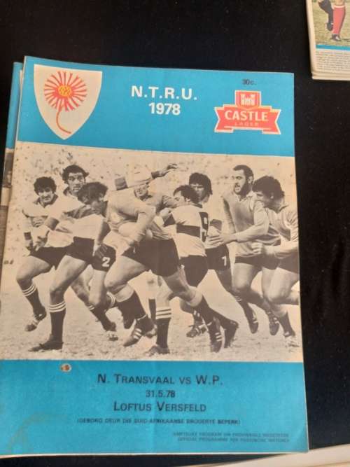 13 Rugby programmes NTVL VS VARIOUS TEAMS 1976 -1979 & CURRIE BEKKER PROGRAM 1974