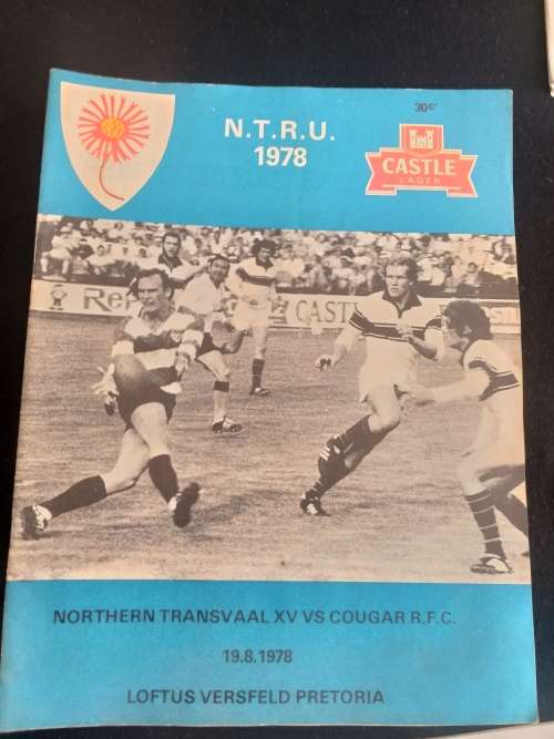 NTVL VS COUGAR RFC 19/8/78 RUGBY PROGRAM