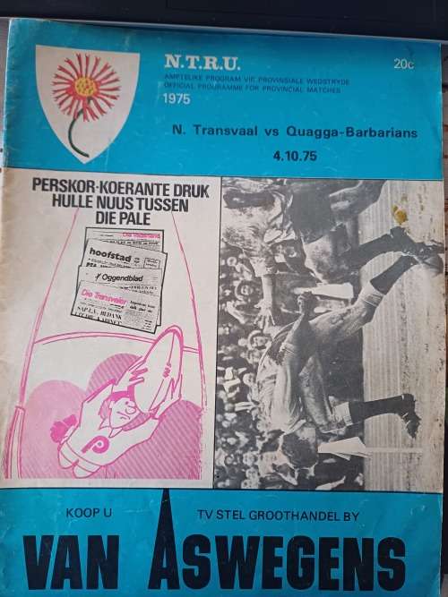 Rugby Program 04.10.75 NTVL vs Quagga-Barbarians