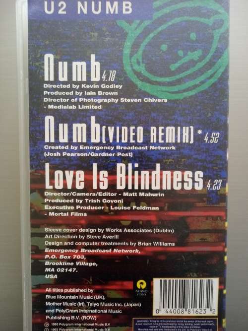 U2 (VHS) Numb