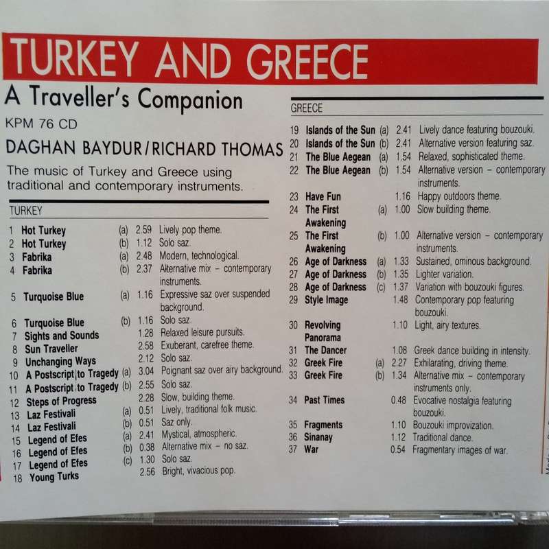 Turkey And Greece (CD) A Traveller`s Companion