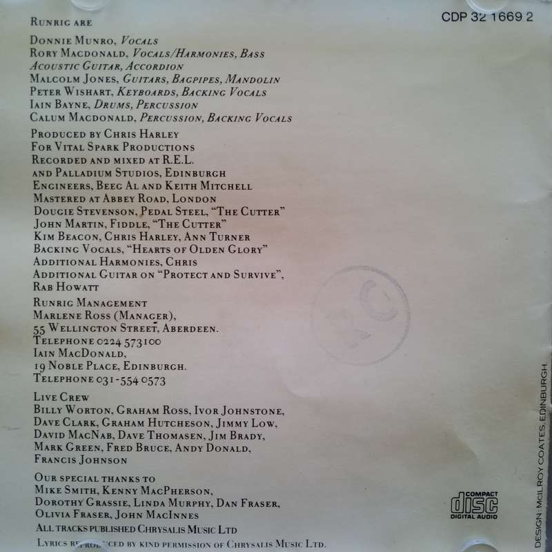 Runrig (CD) The Cutter & The Clan