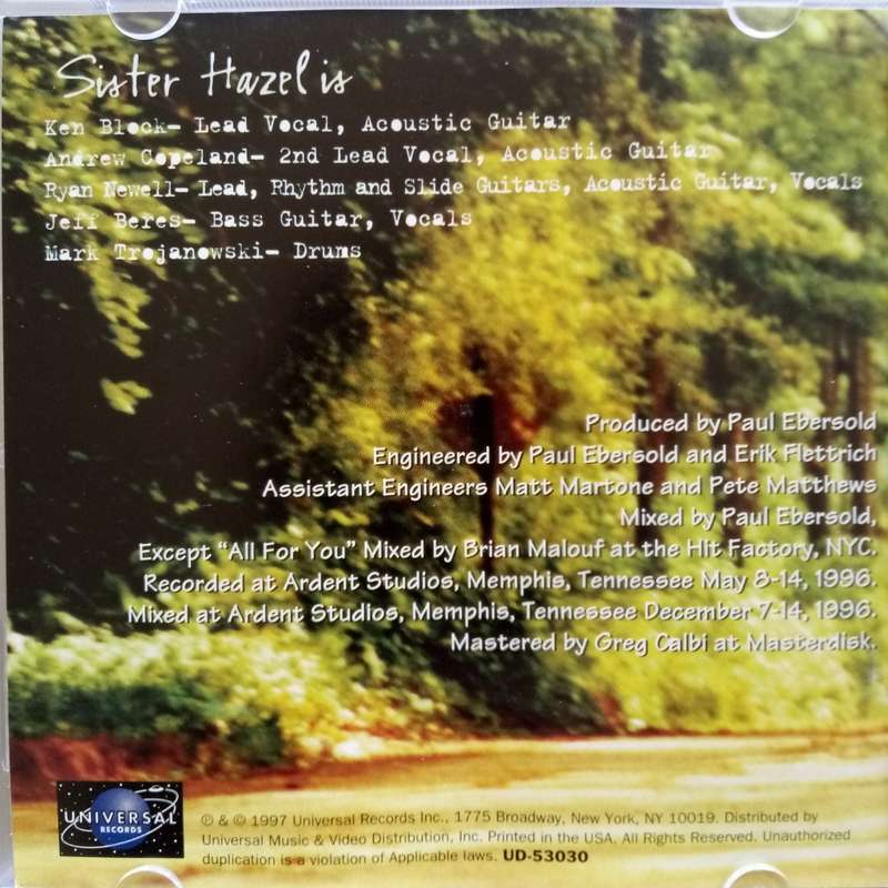 Sister Hazel (CD) Somewhere More Familiar