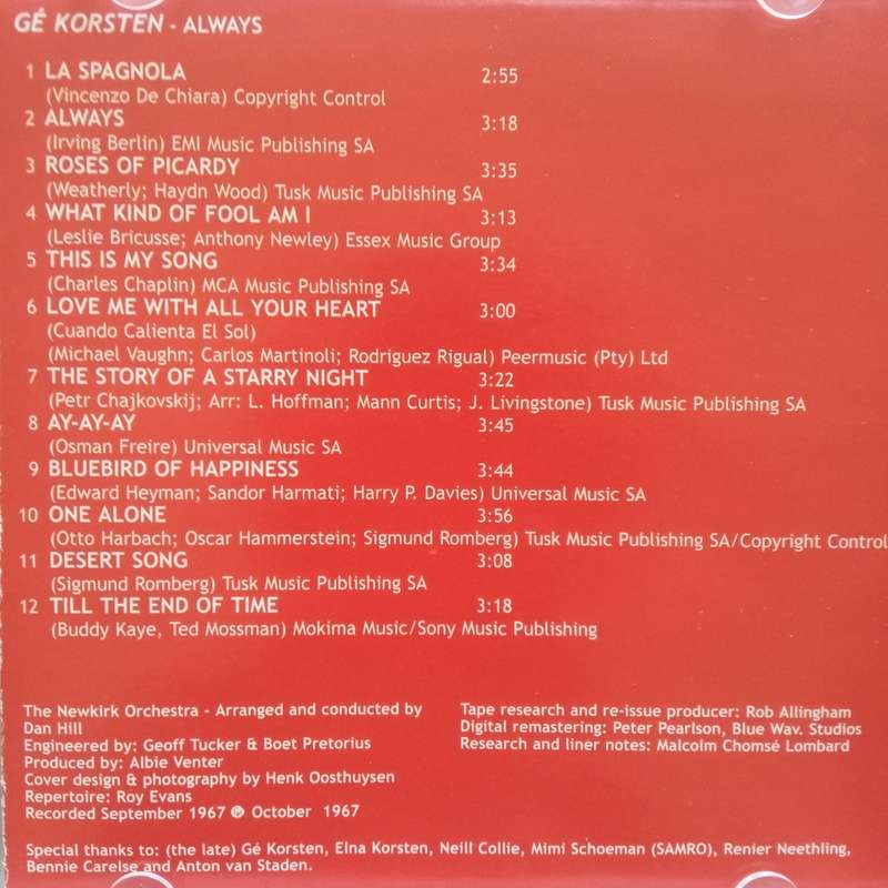 Gè Korsten (CD) Always