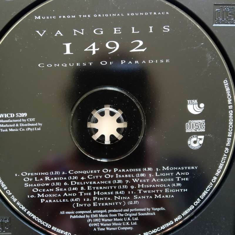 Vangelis (CD) 1492 - Conquest of Paradise