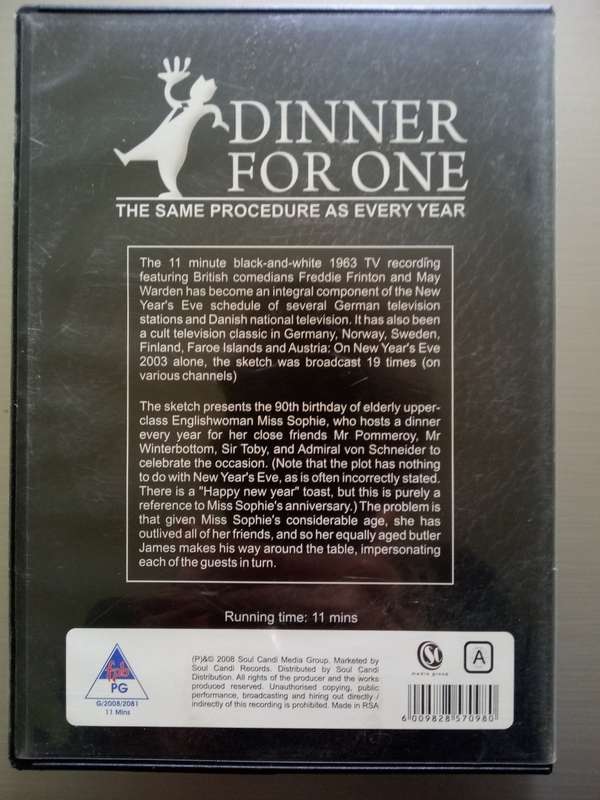 Dinner For One (DVD) The Original Classic