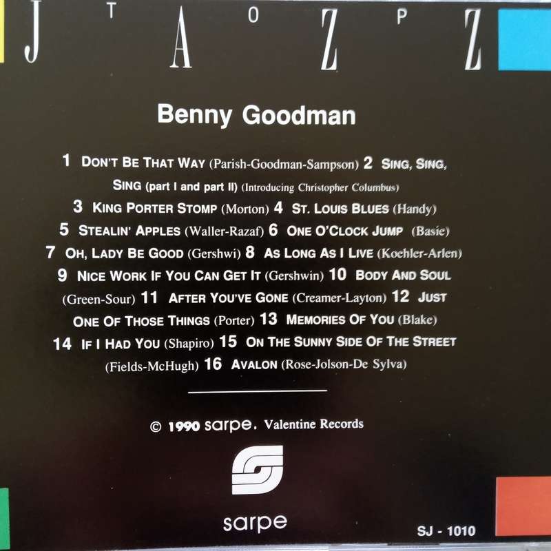 Benny Goodman (CD) Top Jazz