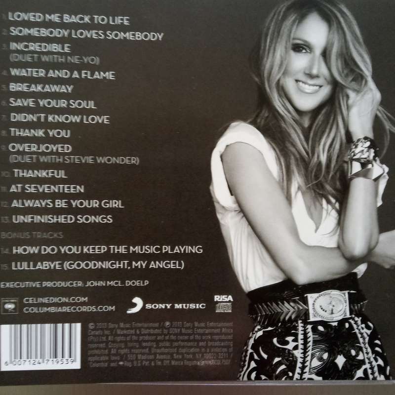 Celine Dion (CD) Loved Me Back To Life