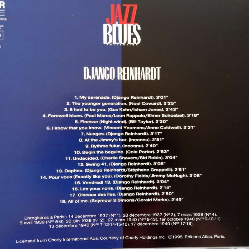 Django Reinhardt (CD) Jazz & Blues