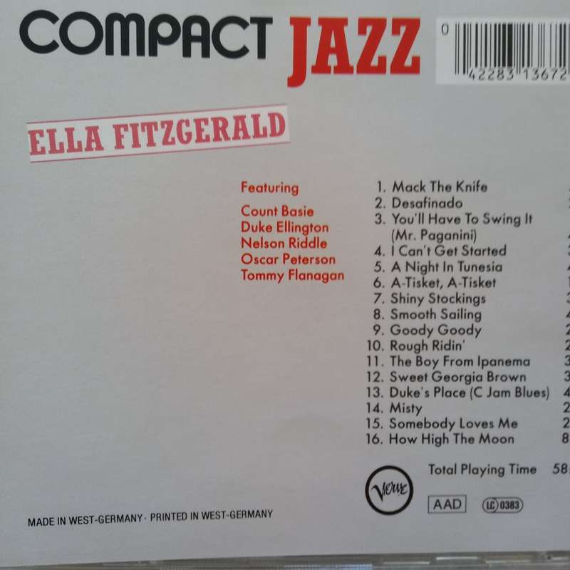 Ella Fitzgerald (CD) Compact Jazz