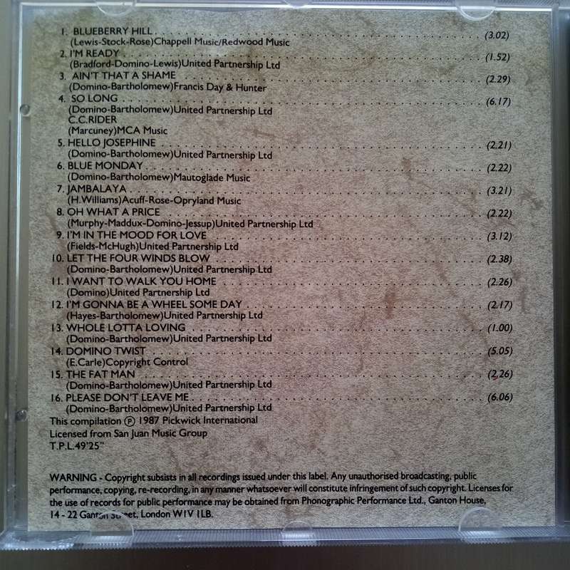 Fats Domino (CD) Blueberry Hill