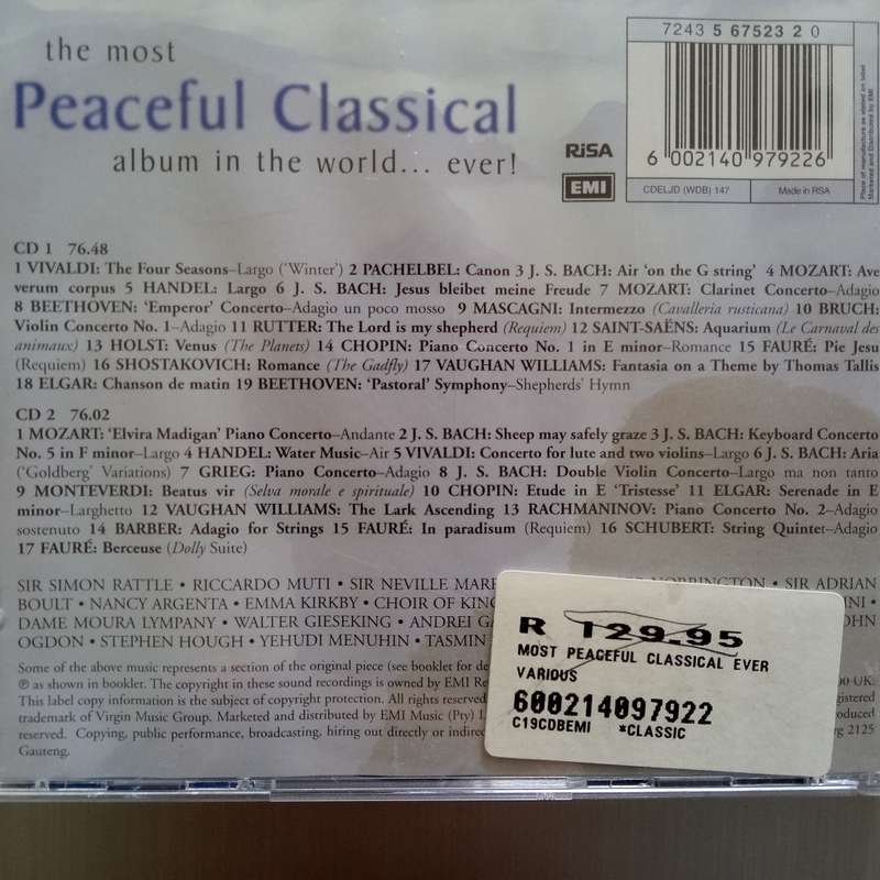 The Most Peaceful Classical Album (CD) In The World ... Ever!