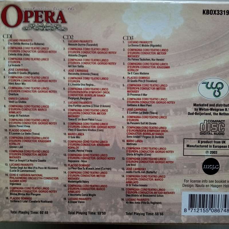 Great Arias From The Opera (CD) Box Set Of 3