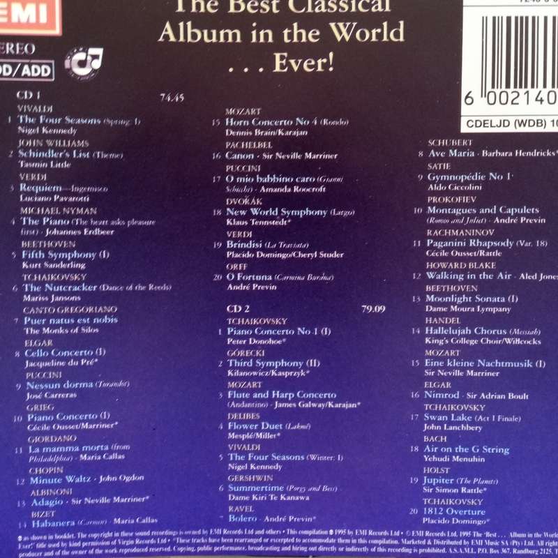 The Best Classical Album (CD) In The World ... Ever!