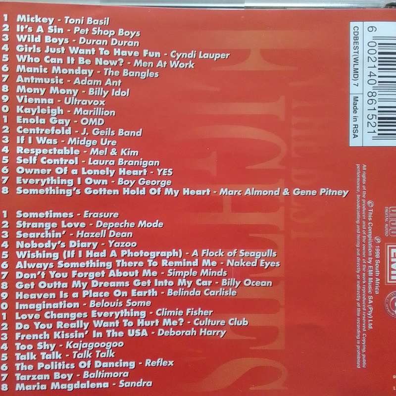 The Best Eighties Album (CD) In The World ... Ever!