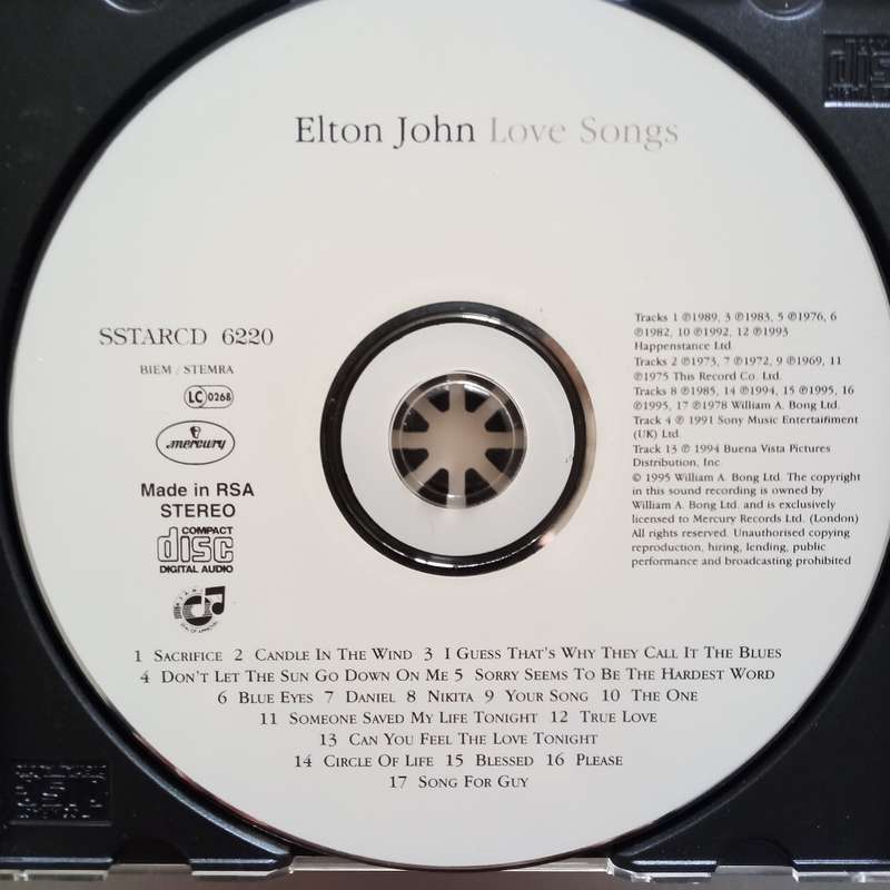 Elton John (CD) Love Songs