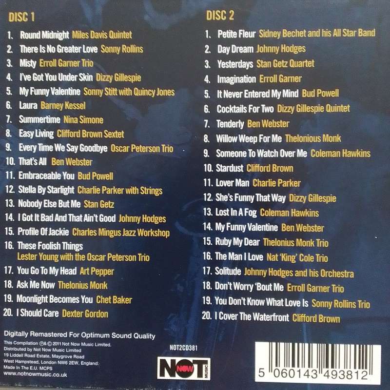 Late Night Jazz (CD) Double Compilation