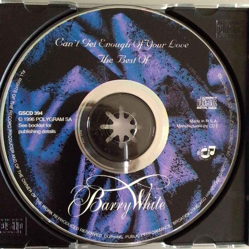 Barry White (CD) Can`t Get Enough Of Your Love - The Best Of