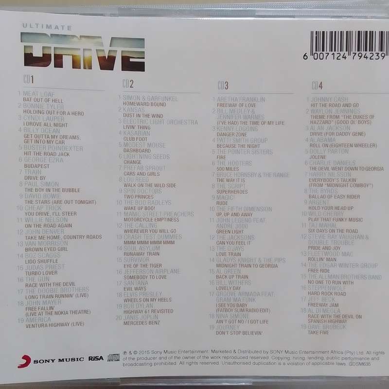 Ultimate DRIVE (CD) 4 CDs of Great Driving Music