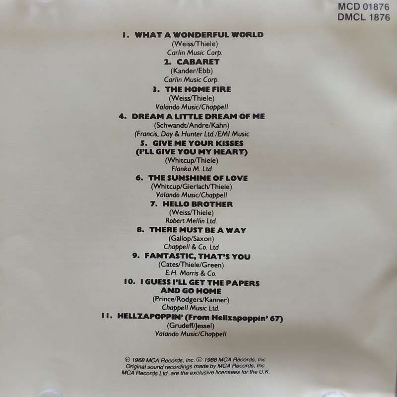 Louis Armstrong (CD) What A Wonderful World