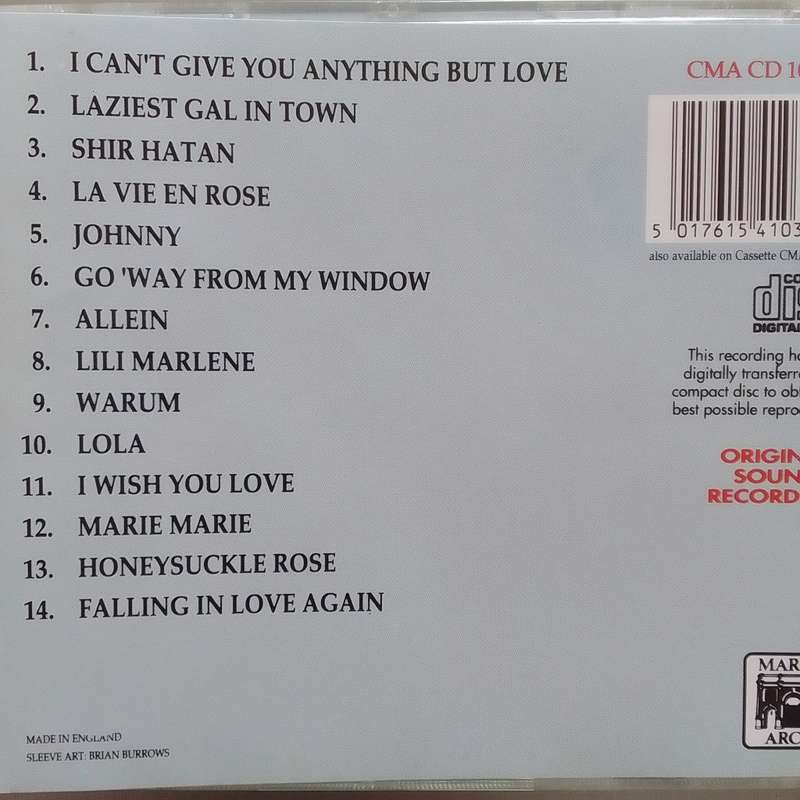 Marlene Dietrich (CD) Live