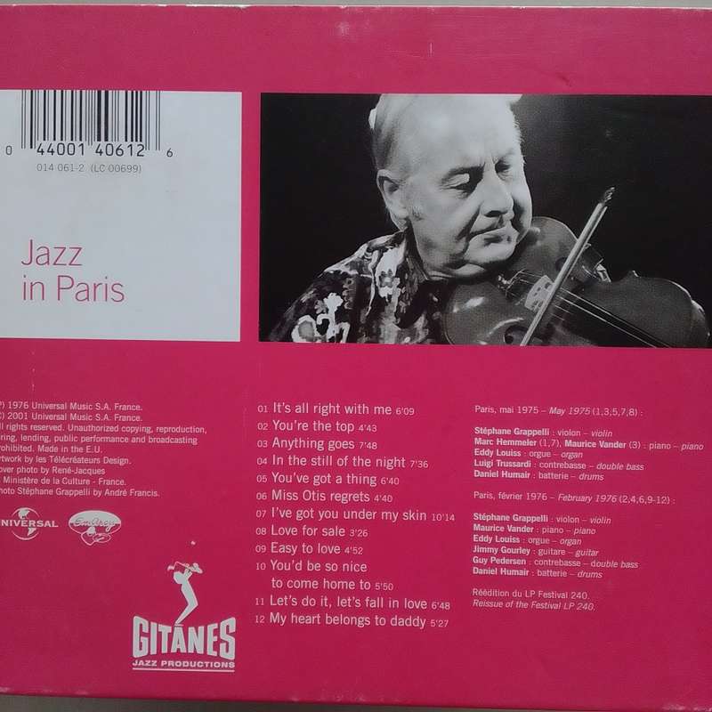 Stéphane Grappelli (CD) Plays Cole Porter