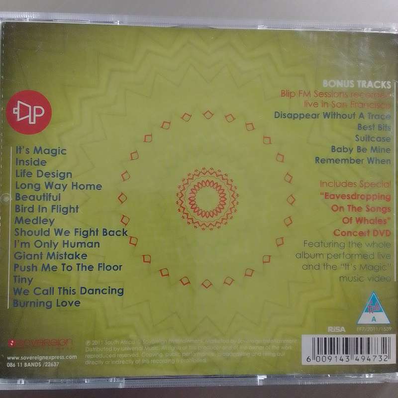 The Parlotones (CD/DVD) Eavesdropping On The Songs Of Whales - Deluxe Edition