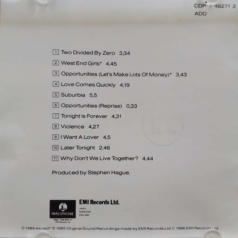 Pet Shop Boys (CD) Please