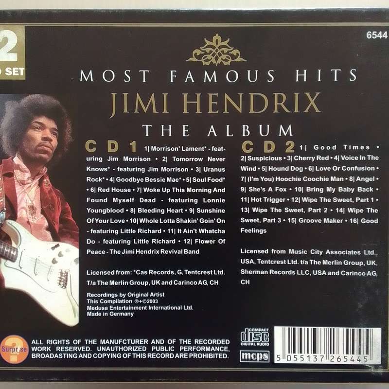Jimi Hendrix (CD) Most Famous Hits