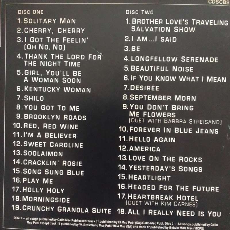 Neil Diamond (CD) The Greatest Hits 1966 - 1992