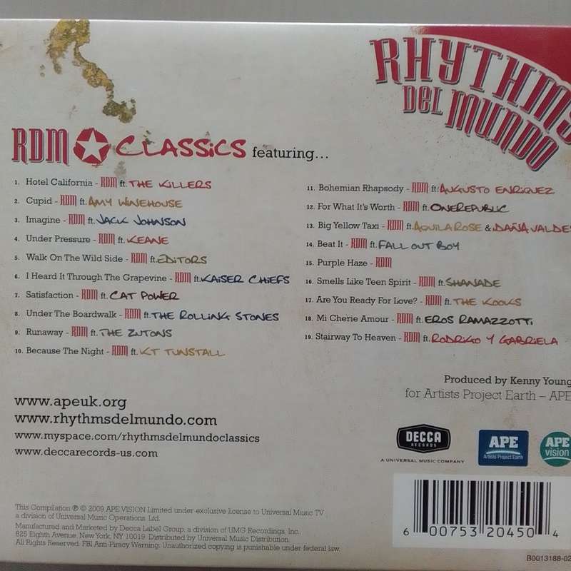 Rhythms Del Mundo (CD) Compilation - Pop Classics