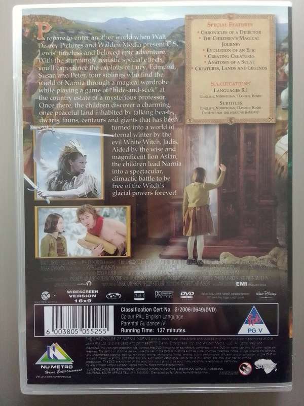 The Chronicles Of Narnia (DVD) The Lion, The Witch And The Wardrobe