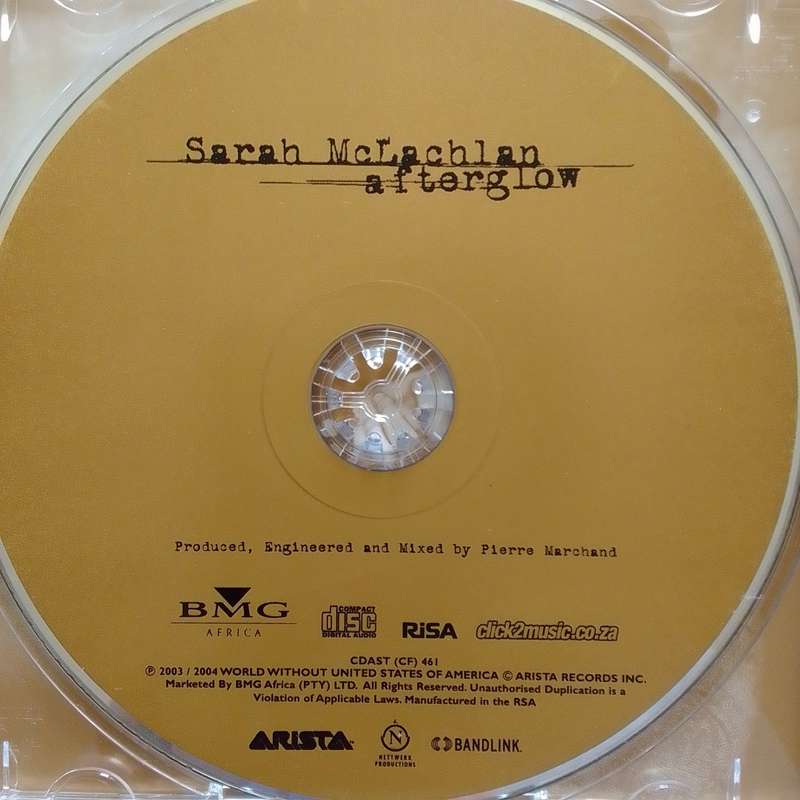 Sarah McLachlan (CD) Afterglow