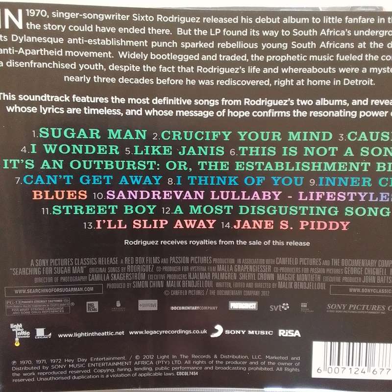 Searching For Sugarman (CD) Original Motion Picture Soundtrack