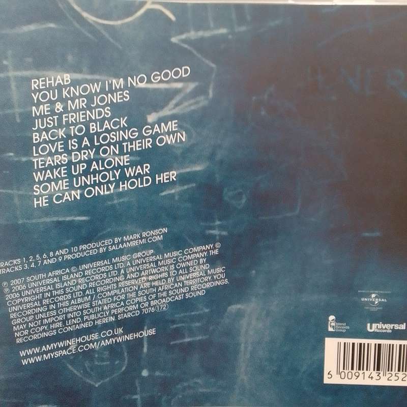 Amy Winehouse (CD) Back To Black