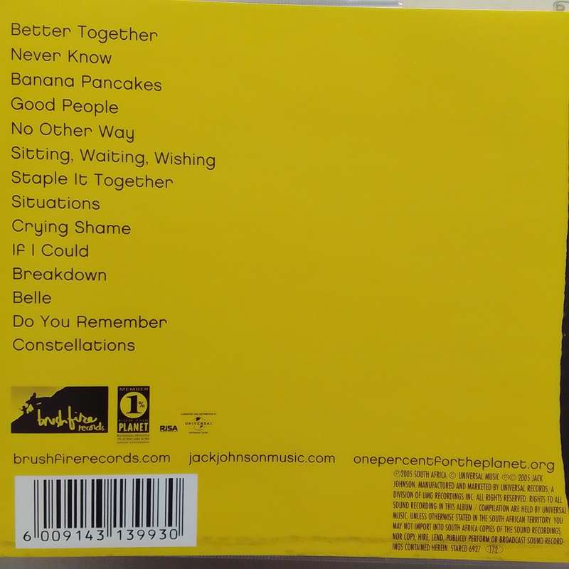 Jack Johnson (CD) In Between Dreams