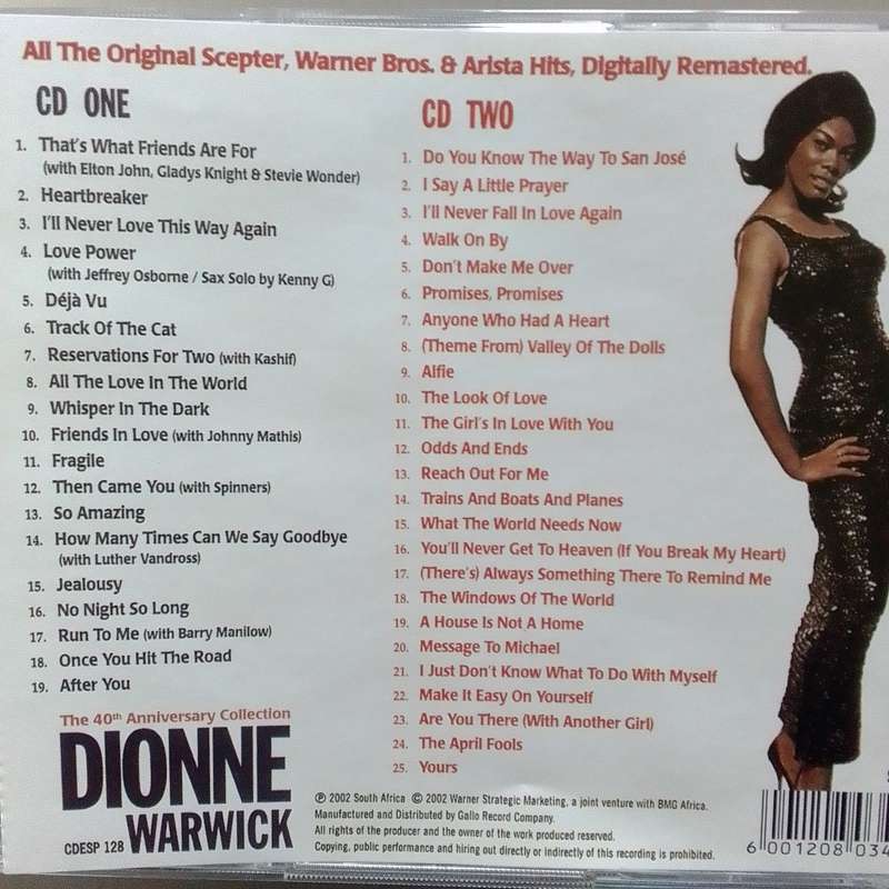 Dionne Warwick (CD) The 40th Anniversary Collection
