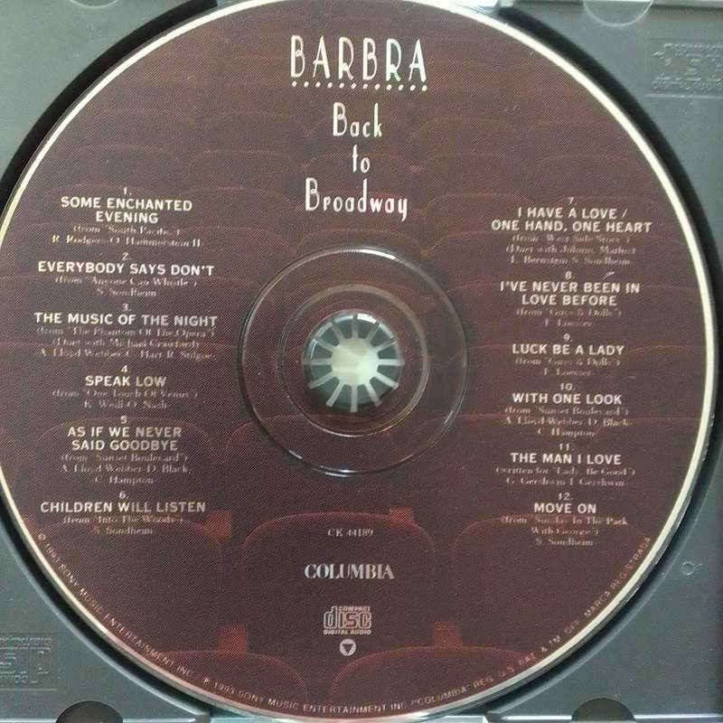 Barbra Streisand (CD) Back To Broadway