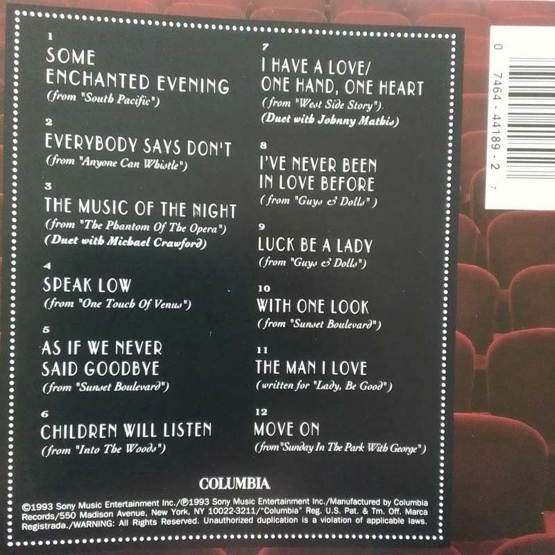 Barbra Streisand (CD) Back To Broadway