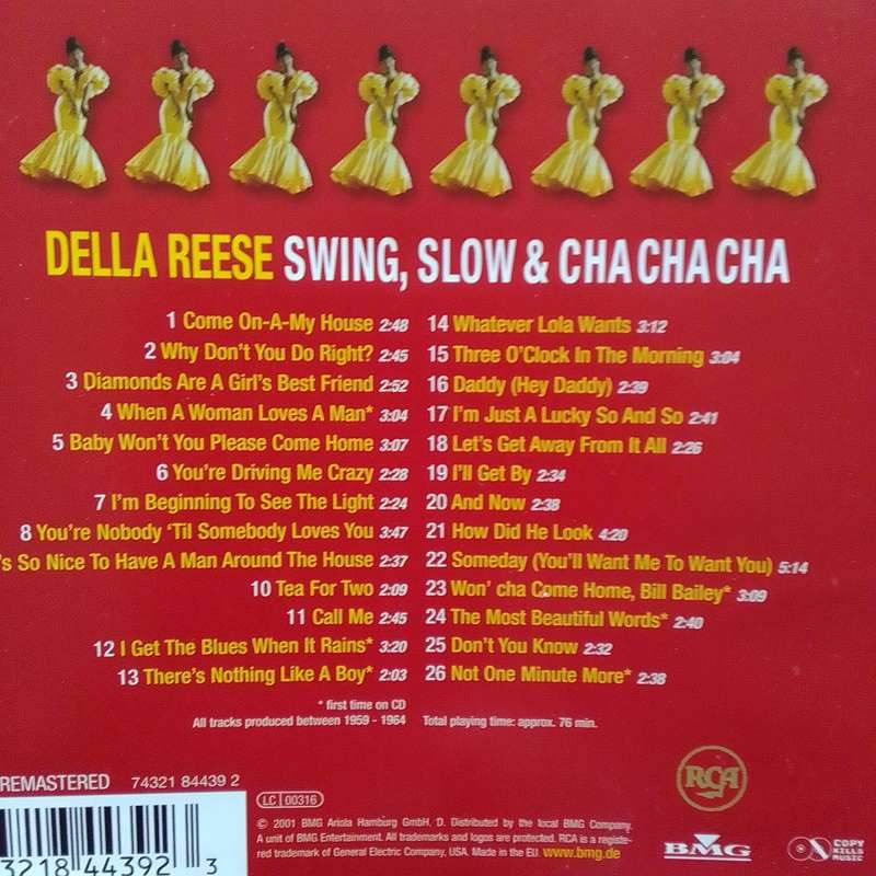 Della Reese (CD) Swing, Slow & Cha Cha Cha