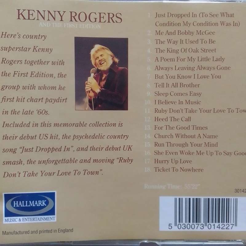 Kenny Rogers And The First Edition (CD) Ruby Don't Take Your Love To Town