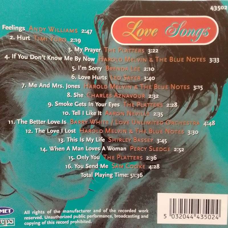 Love Songs (CD) Easy Listening Compilation