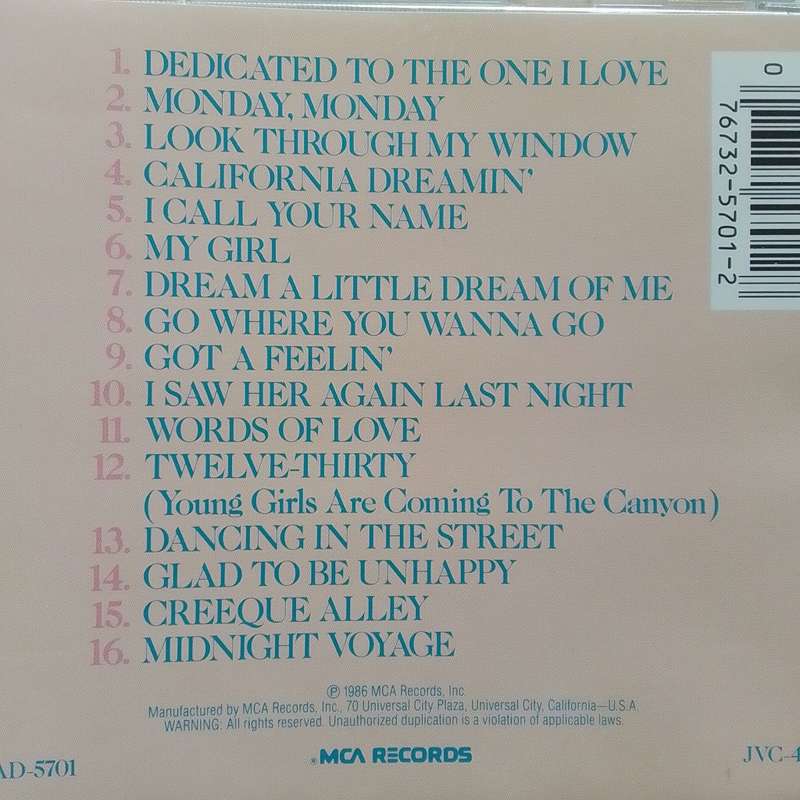 The Mamas & The Papas (CD) 16 Of Their Greatest Hits