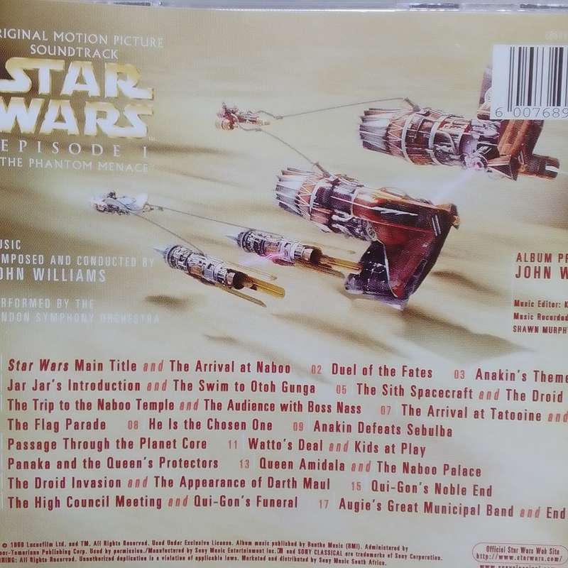 Star Wars (CD) Phantom Menace - Original Motion Picture Soundtrack