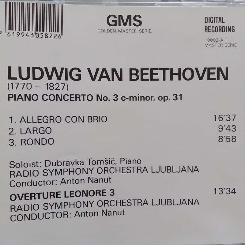 Beethoven (CD) Piano Concerto No. 3