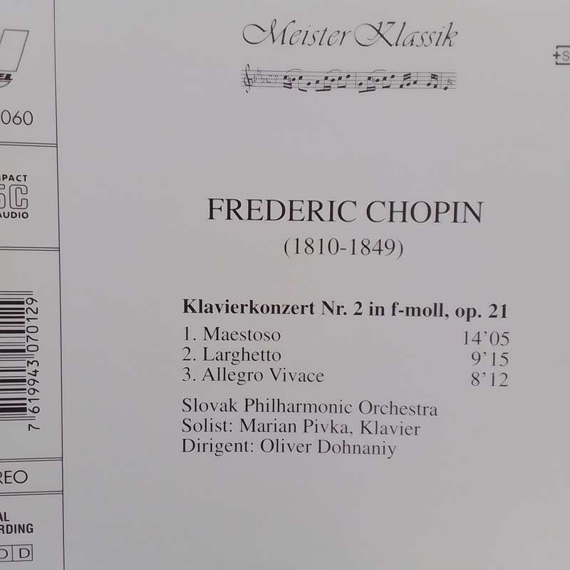 Chopin (CD) Piano Concerto No. 2