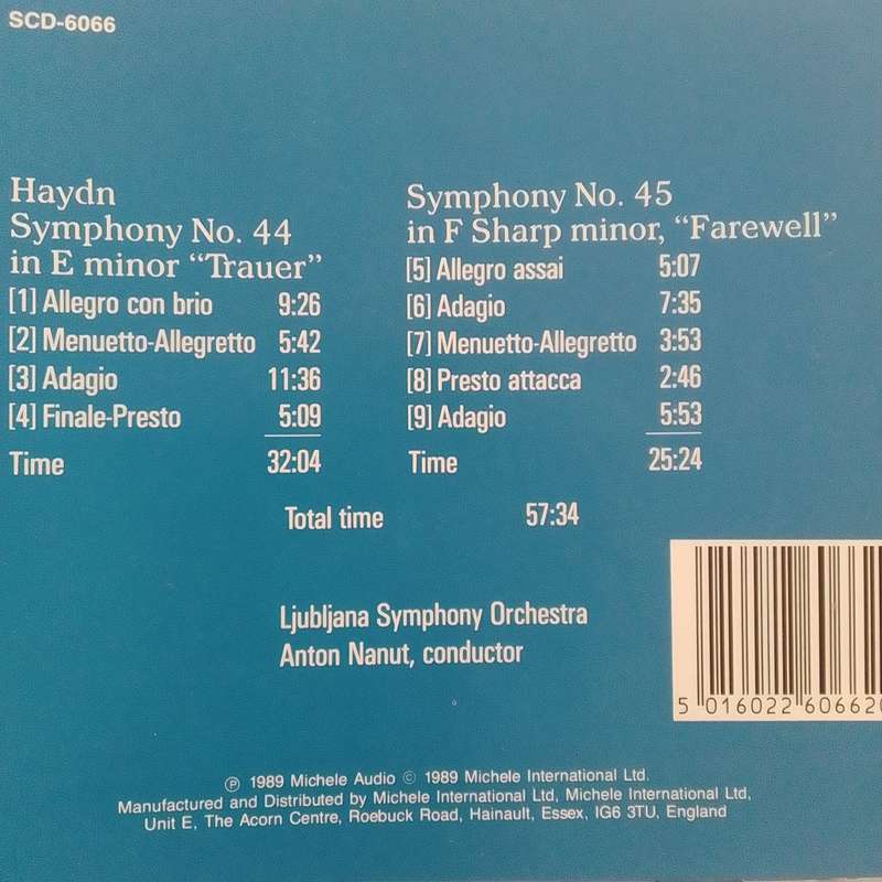 Haydn (CD) Symphony Nos. 44 & 45