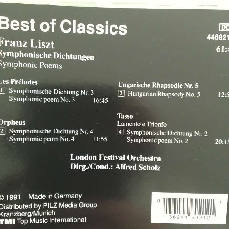 Liszt (CD) Symphonic Poems
